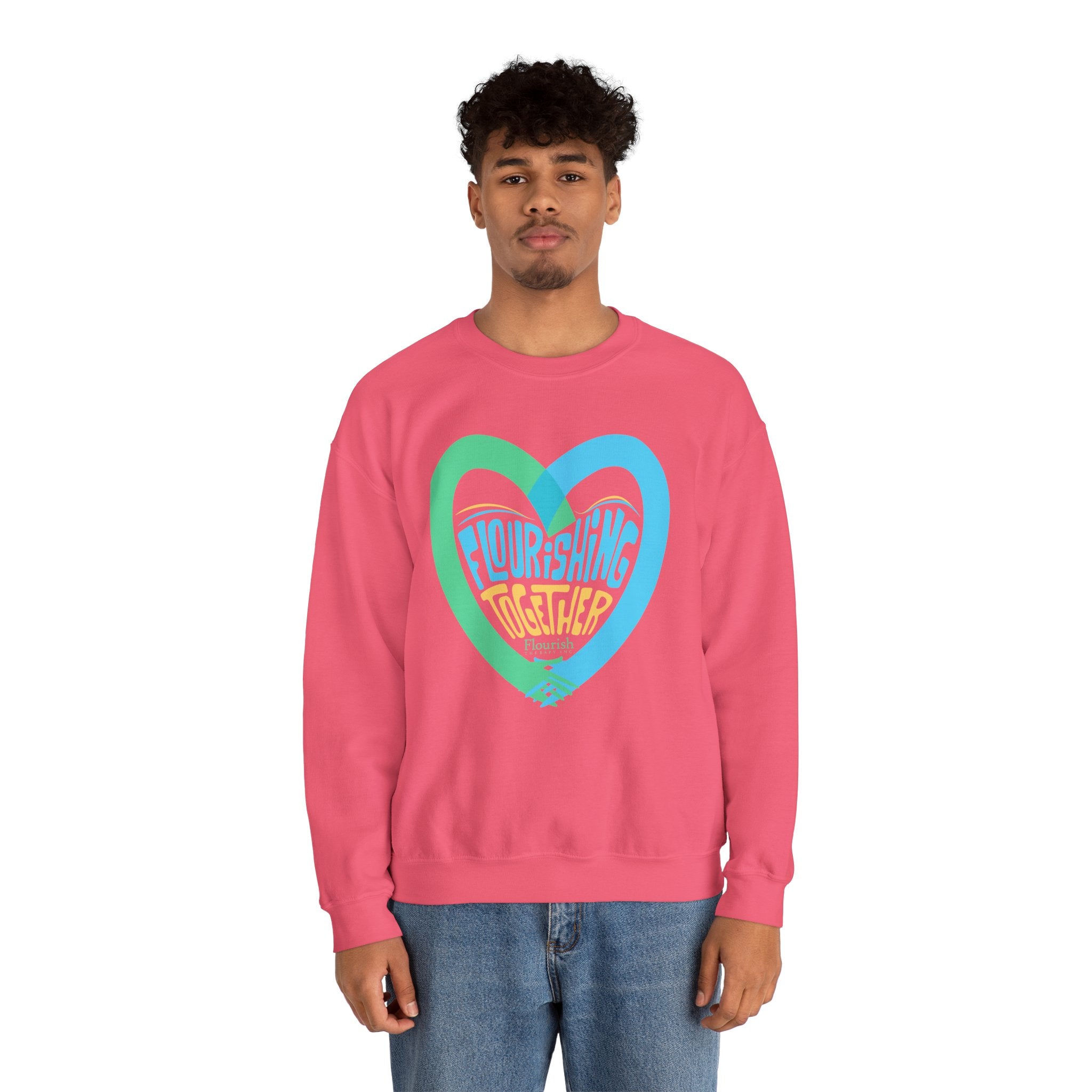 Heart Hands Flourishing Together Sweatshirt - Flourish Therapy Collection